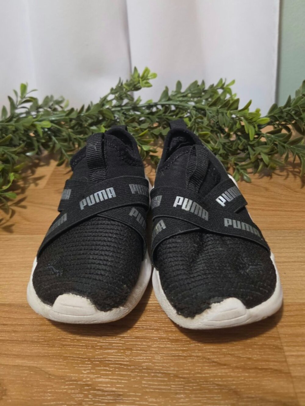 Puma Kids Wired Run Slip-On Sneakers (Size 7C) - Black/White